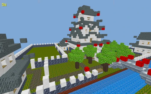 Blockerzz creative mode with shaped blocks and 3D grass